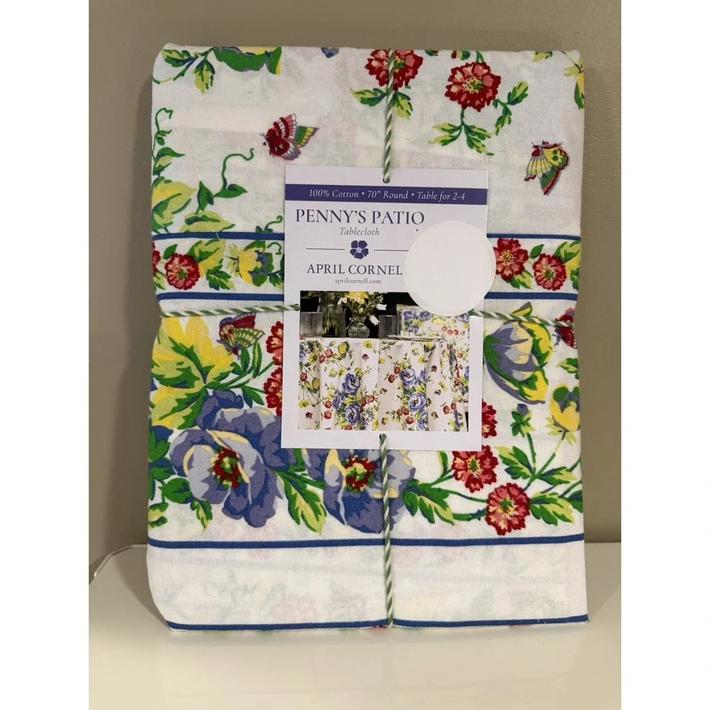 BEAUTIFUL NEW! April Cornell Tablecloth 70